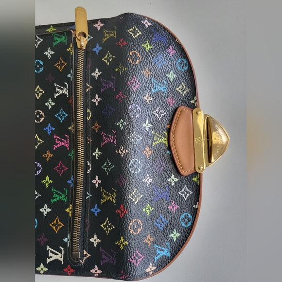 Louis Vuitton Black Monogram Multicolor Wallet - Picture 10 of 11